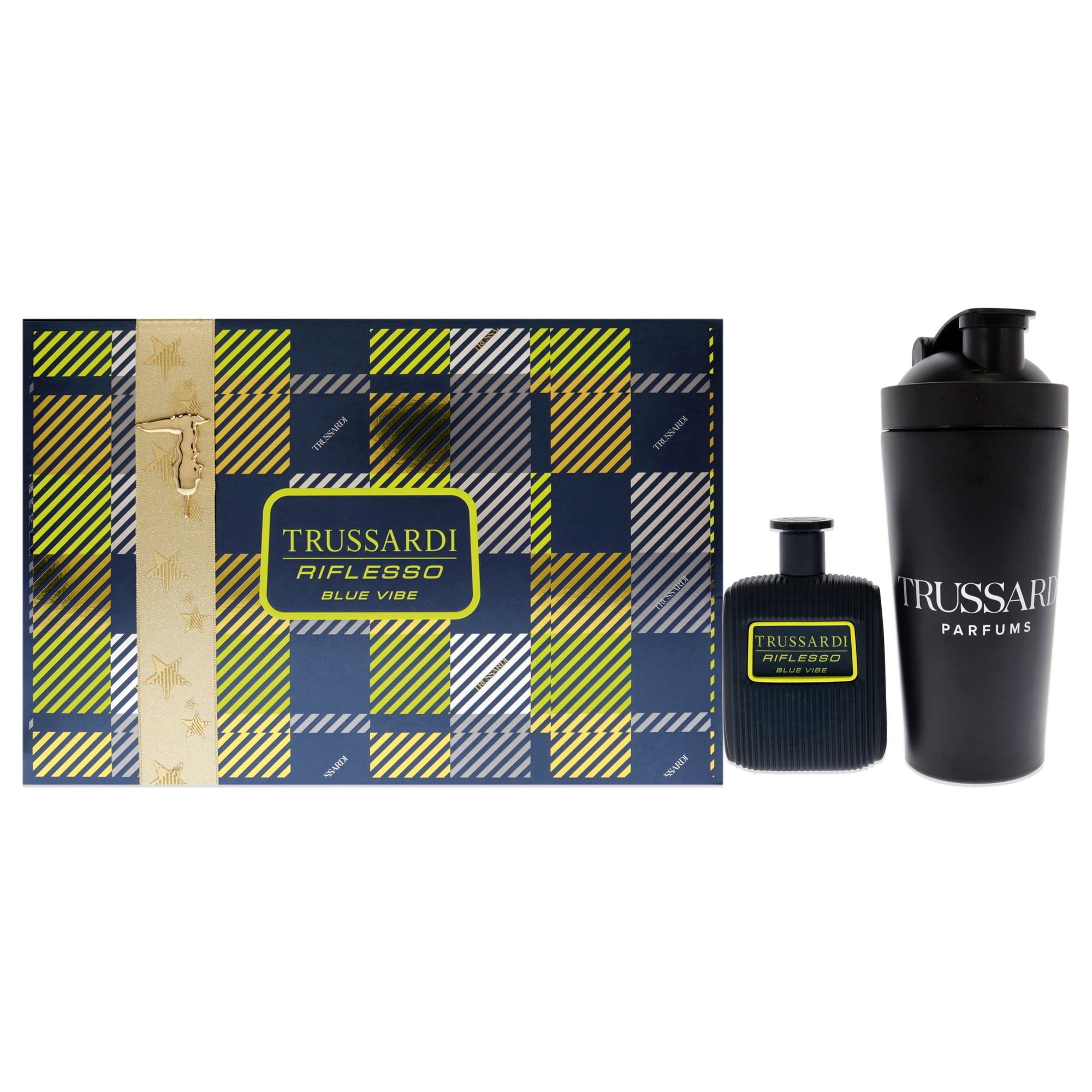 Trussardi - Riflesso Blue Vibe De Para Hombre - Set De Regalo Edt Spray, Botella Deportiva