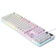 thumbnail image 4 of mecánico para juegos con cable, RGB retroiluminado USB 104 teclas Respuesta rápida Controles multimedia cómodos, para computadora de , blanco, 4 of 5