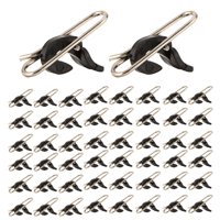 Magideal - 50 Uds Clips De Cebo De Pesca De Impacto Clips De Liberación De Hookbait Broches De Señuelo Clips De Velocidad Aparejo De Pesca De Mar Para Agua Dulce Negro