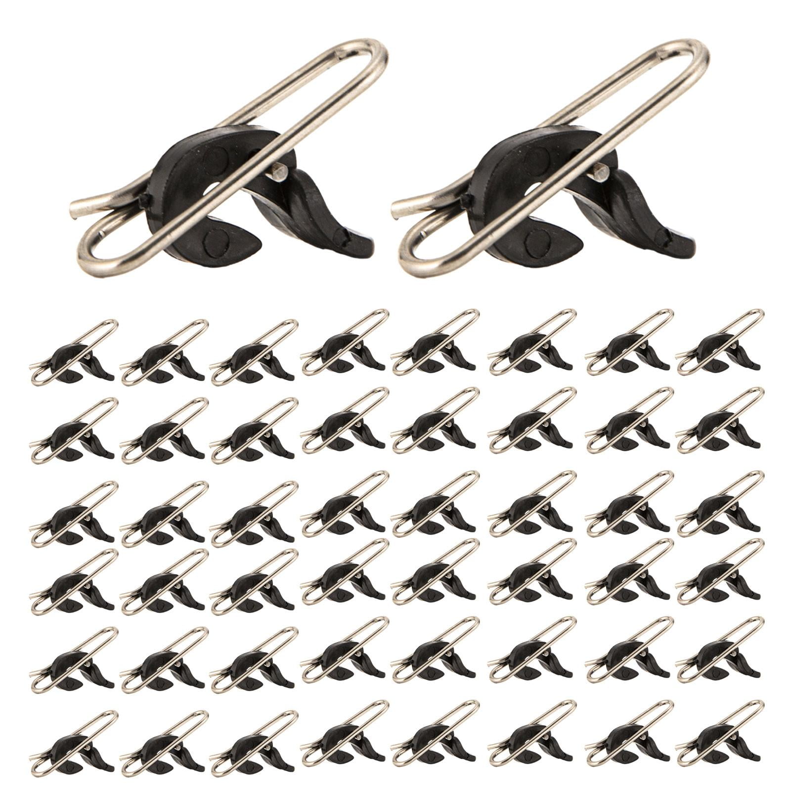 Magideal - 50 Uds Clips De Cebo De Pesca De Impacto Clips De Liberación De Hookbait Broches De Señuelo Clips De Velocidad Aparejo De Pesca De Mar Para Agua Dulce Negro