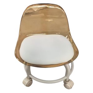 Magideal - Paburas De Bajo Enrollamiento, Taburete De Rodillo Y Respaldo Mínimo Móvil Mini Taburete Giratorio Taburete De Silla De 360 Degree Paburas De Rodadura Gi Marrón