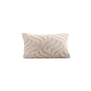 Genérico - Set De 4 Fundas Peludas Hoja 45X45 Beige