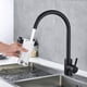 thumbnail image 5 of Llave Monomando De Arco Alto Grifo Cocina Lavaplatos Profesional Negro, 5 of 5