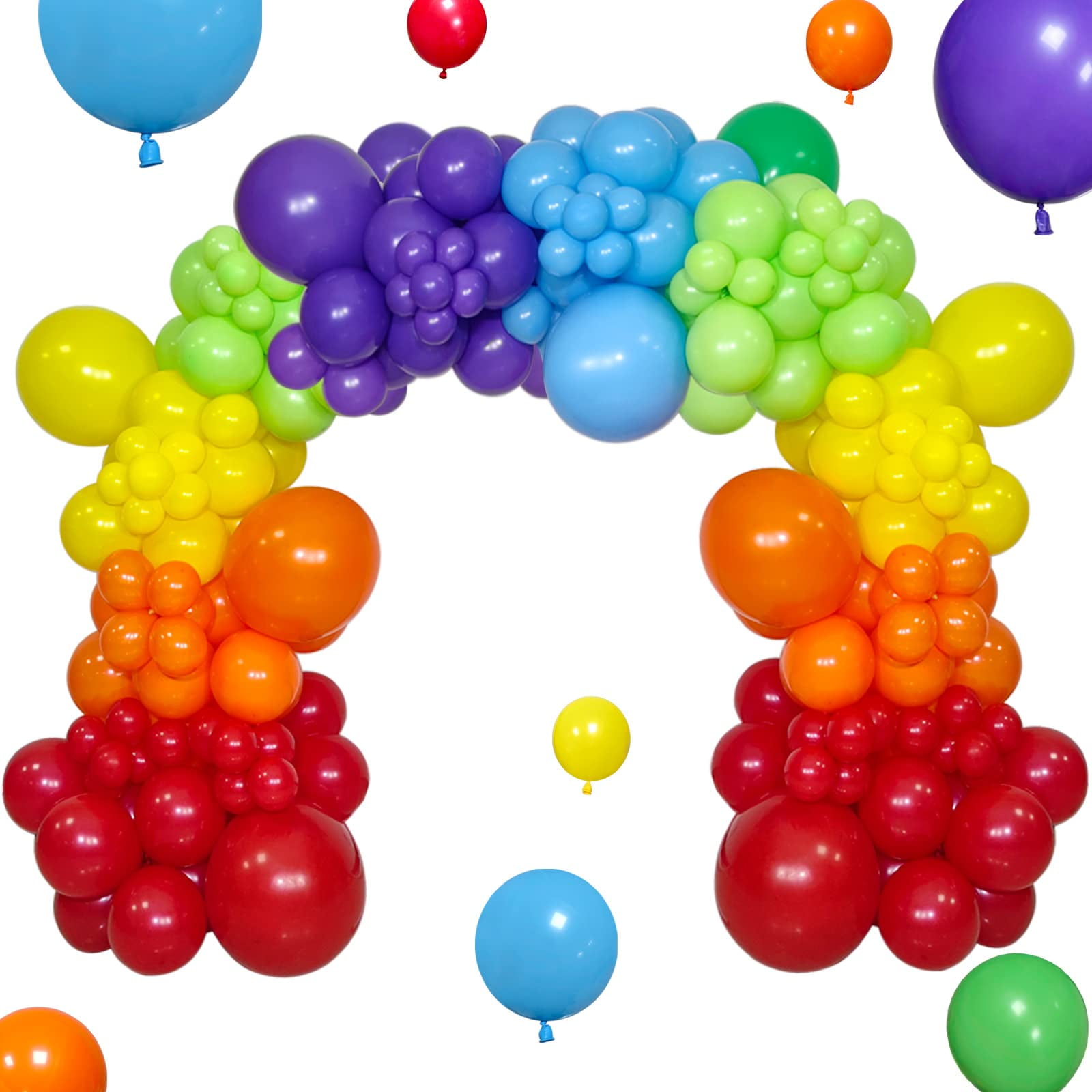 Kit De Arco Con Forma De Globo Kawkalsh Rainbow, 111 Unidades, Decoración De Látex Para Fiestas