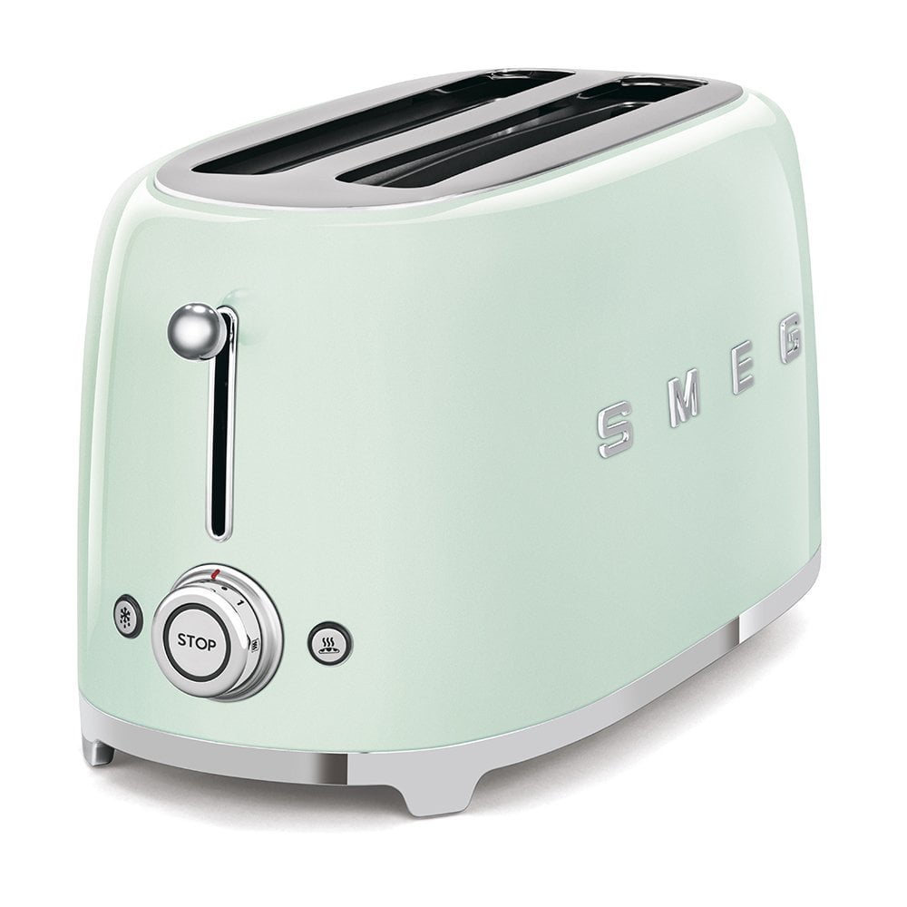 Tostadora Smeg 50's Retro De 4 Rebanadas De Color Verde Pastel Con 6 Tostados