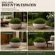 thumbnail image 5 of Macetero Plastico Semi Esfera Premium Diseño a Rayas S beige, 5 of 9