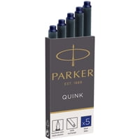 Recarga Para Pluma Fuente Parker 1950382 Quink Azul Paquete De 5