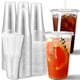 thumbnail image 1 of Vasos de plástico AOZITA, 24 onzas, transparentes, con tapas y pajitas, paquete de 100, 1 of 7