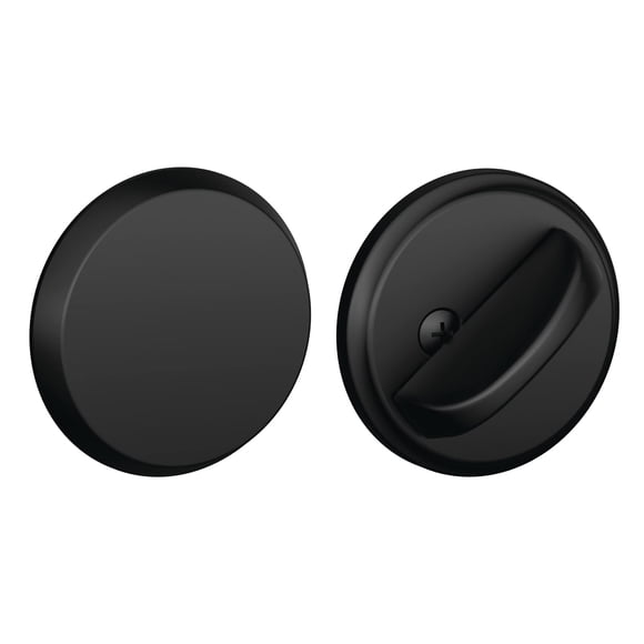 Deadbolt Schlage B81 622, borde estándar, sin llave, negro mate