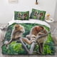 thumbnail image 2 of Juego de funda nórdica Monkey Gorilla, juego de ropa de cama de microfibra suave para adultos, adolescentes y niños, juego de 3 piezas con cierre de cremallera para decoración del hogar, est, 2 of 3