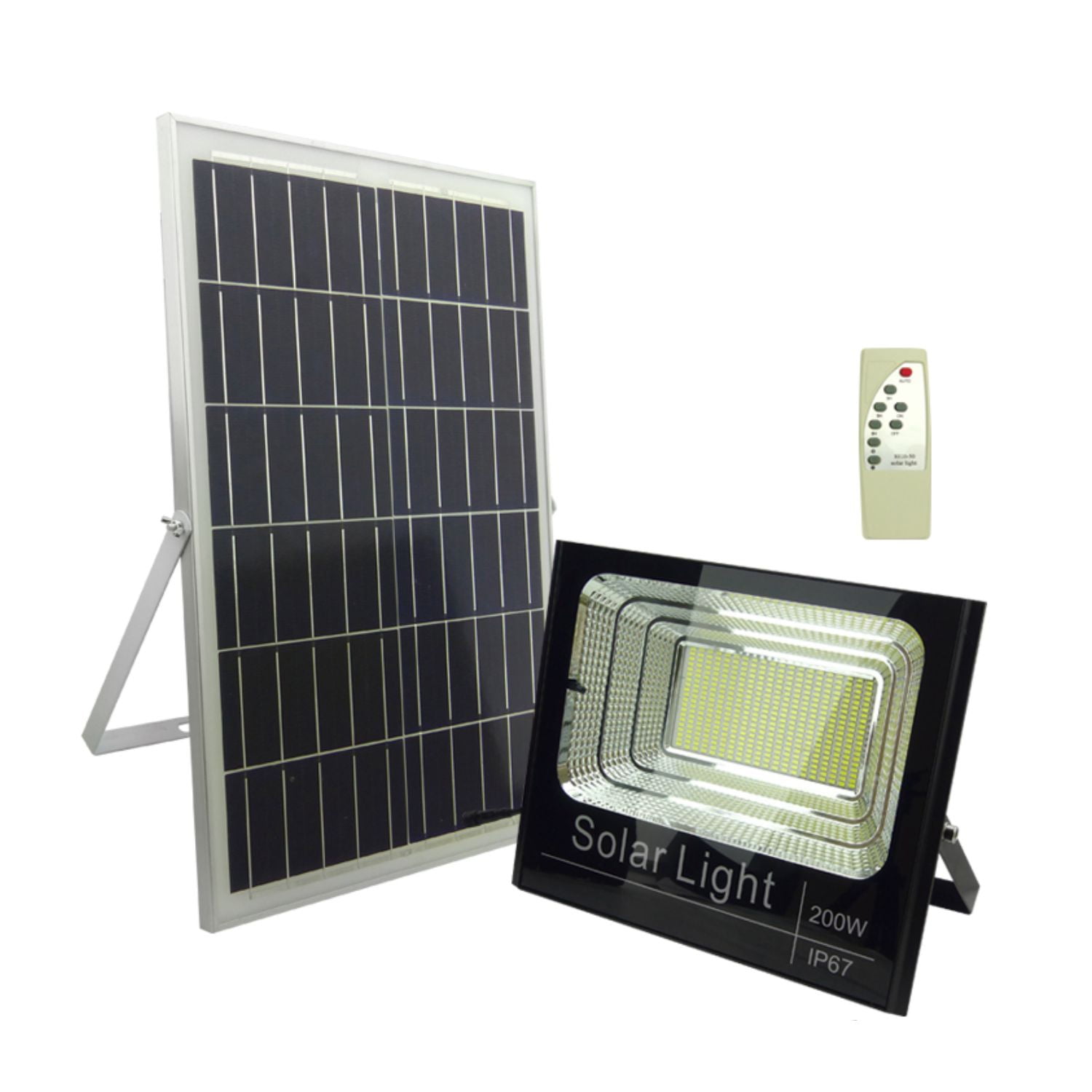 Importclick - Foco Solar 397 Led 200 Watts Panel Solar Control Remoto