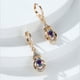 thumbnail image 1 of Women's Elegant Zircon Drop Earrings 18K Gold Plated Ear Jewelry Banquet Dinner Decor For Women Girls, 1 of 3