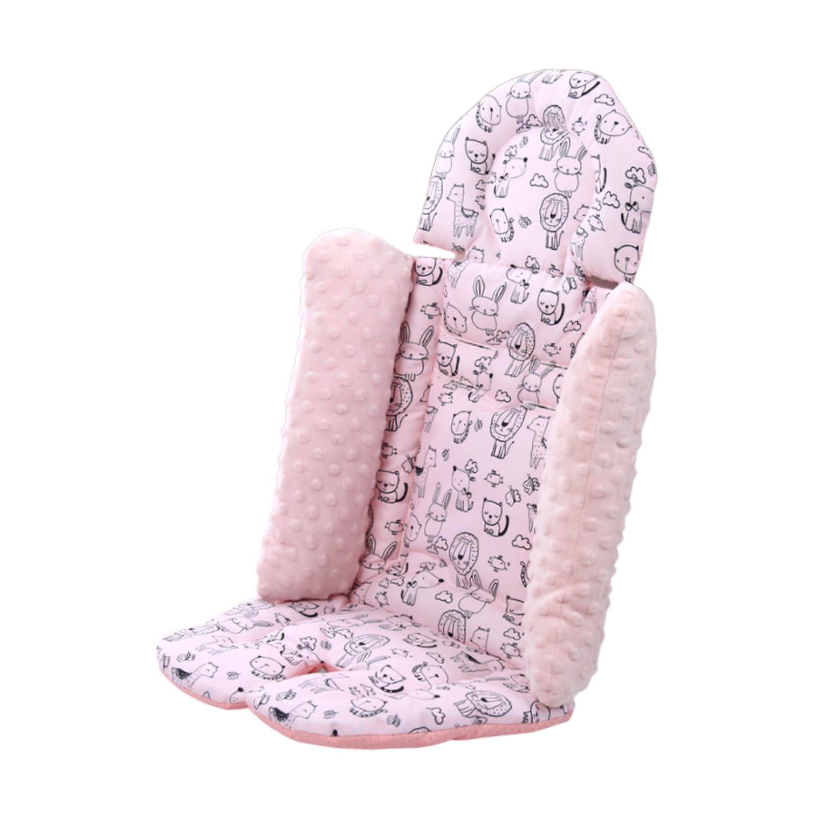 Magideal - Cojín Para Cochecito, Almohadilla De Asiento, Acolchado Grueso, Cómodo, Antideslizante, Para Trona, Cochecito Para Recién Nacidos, Colchón, Almohadill Rosa