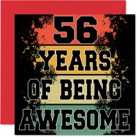 Tarjeta De Cumpleaños Stuff4 56Th Birthday Being Awesome, 5.7 Pulgadas