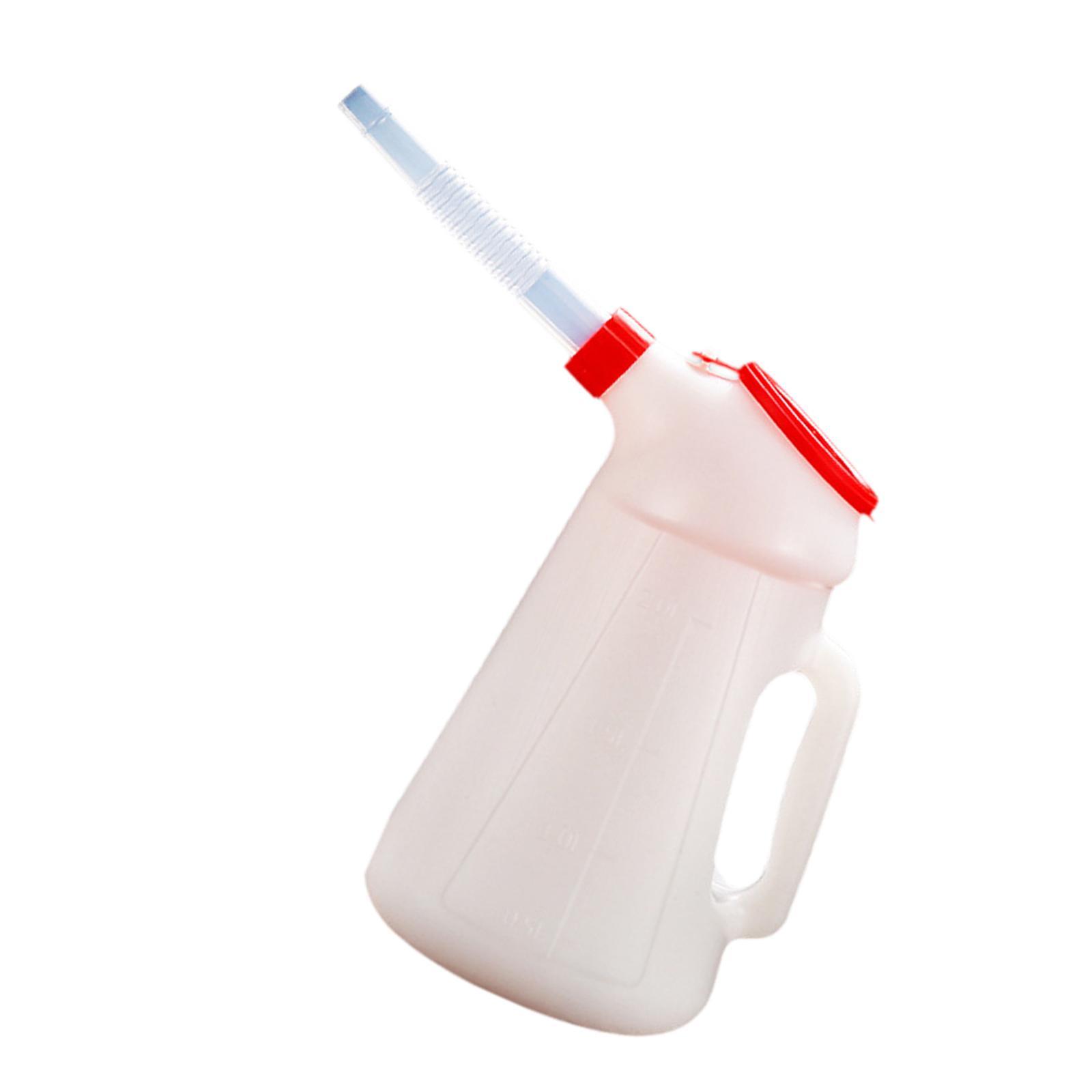 Magideal - Jarra De Aceite De Contenedor De Medición De Aceite Con Tapa De Medición Universal De Contenedor De Aceite Con Vertido Para El Garaje Para Motocicleta 2L