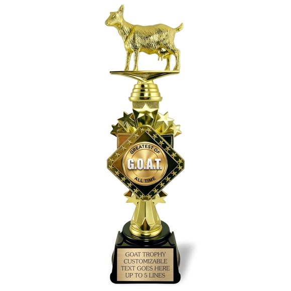Trofeo Awards4U de 33 cm con Cabra y Placa Personalizable
