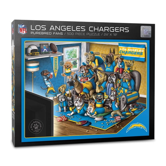Puzzle YouTheFan NFL Los Angeles Chargers Purebred Fans, 500 unidades