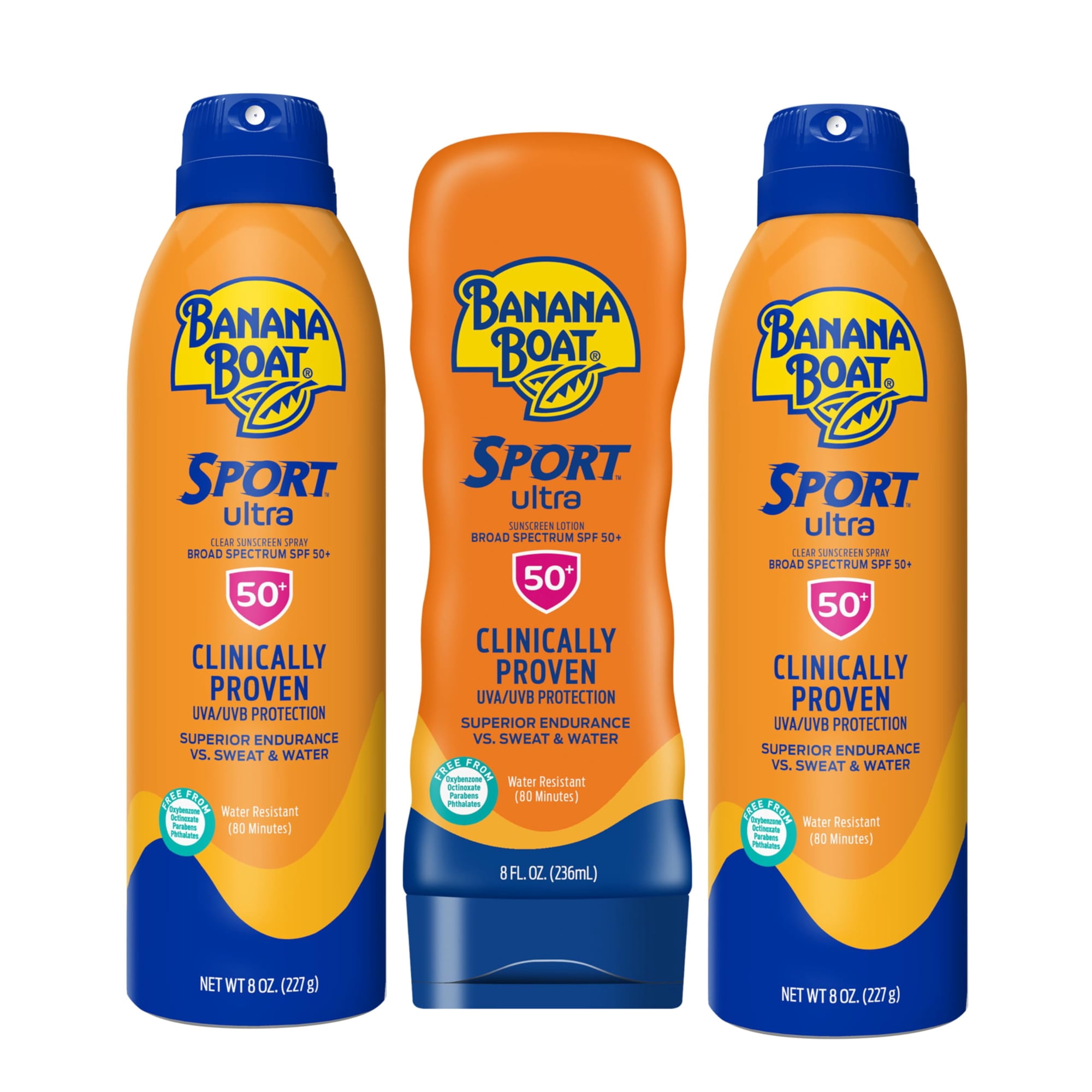 Paquete Triple De Protector Solar Banana Boat Sport Ultra Spf 50
