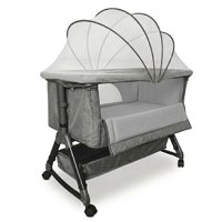 Mundo Online - Cuna Colecho Moises Bebe Mecedora Con Mosquitero Gris