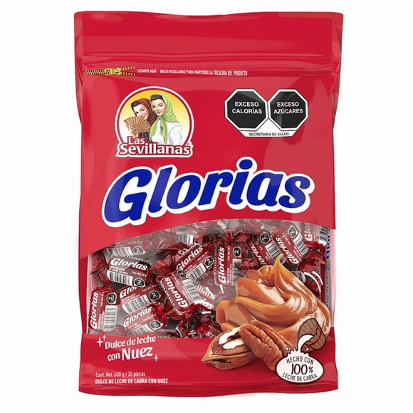 Calugas Con Nuez Glorias 30 Un X 20 G