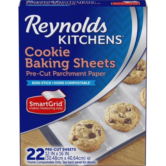 Reynolds Kitchens PreCut Parchment Paper Cookie Baking Sheets
