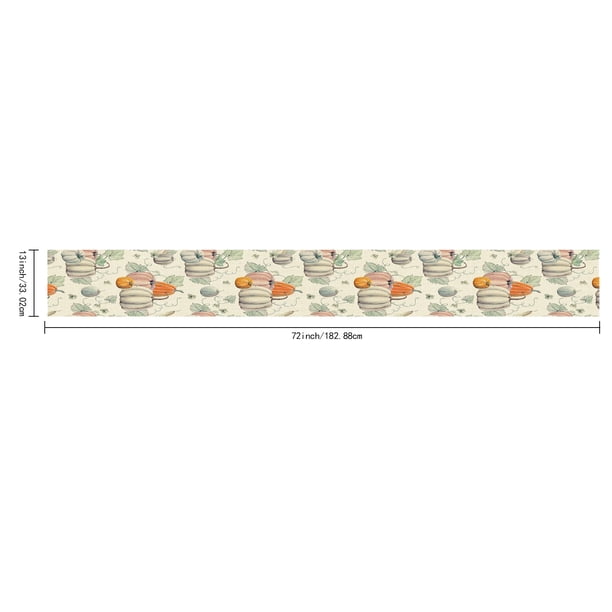 4pcs Tablemats/1pcs Table Runner/1set Mat And Runner, Autumn Morandi Color Pumpkin Vine Thanksgiving Print Linen Placemat, Table Runner, Non-slip Heat Insulation, Waterproof And Oil-proof, For Kitche