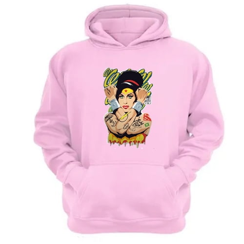 Genérico - Polerón Canguro Amy Winehouse Rosa Talla Xs Unisex