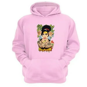 Genérico - Polerón Canguro Amy Winehouse Rosa Talla Xl Unisex