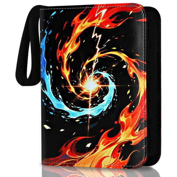 Carpeta para tarjetas coleccionables Kivxizi de 4 bolsillos con 50 fundas para 400 tarjetas