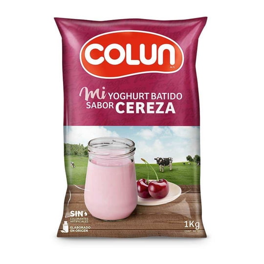 Yoghurt Batido Sabor Cereza Bolsa 1 Kg Colun
