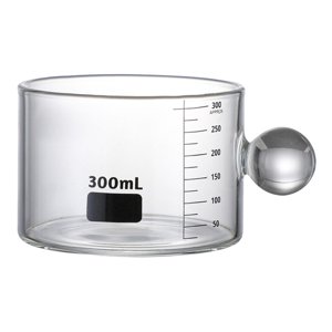 Magideal - Accesorios Para Tazas Medidoras Con Mango De Bola De Vidrio, Taza De Vidrio Espresso, Tazas Medidoras Transparentes, Vidrio Para Fiesta, Cocina, Cócte