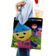 thumbnail image 4 of Charlie's Colorforms City Bolso de tela con estampado de lienzo para mujer, bolsa de compras reutilizable y estética, con cremallera interior, regalo para mujer,40*45cm., 4 of 6