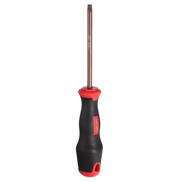 Destornillador Torx T30 Uxcell 8.66" Magnético Destornilladores 4.72" Acero Aleado S2 Tratado Térmicamente con Mango Ergonómico para Reparaciones DIY, Rojo Marrón
