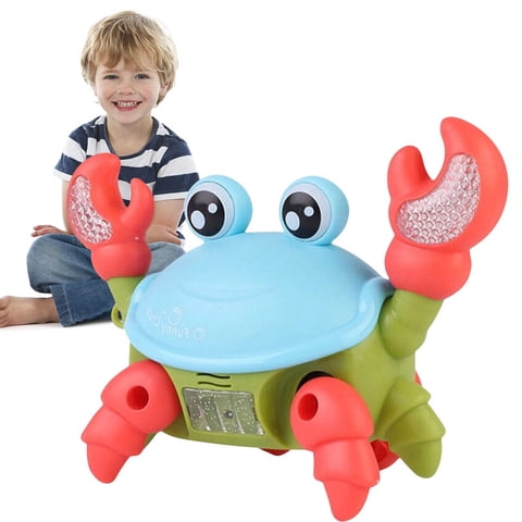 Genérico - Set 2 Juguetes Cangrejo Arrastra Musica Ilumina Niños Lau