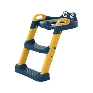 Babyluna - Asiento Y Escalera Adaptador Plegable Para Baño Niños Azul