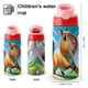 thumbnail image 2 of CapibaraBotella de Agua con Tapa Pop Top de Un Toque, Acero Inoxidable, a Prueba de Fugas, para Deportes, Botella Infantil rosa 12 oz, 2 of 6