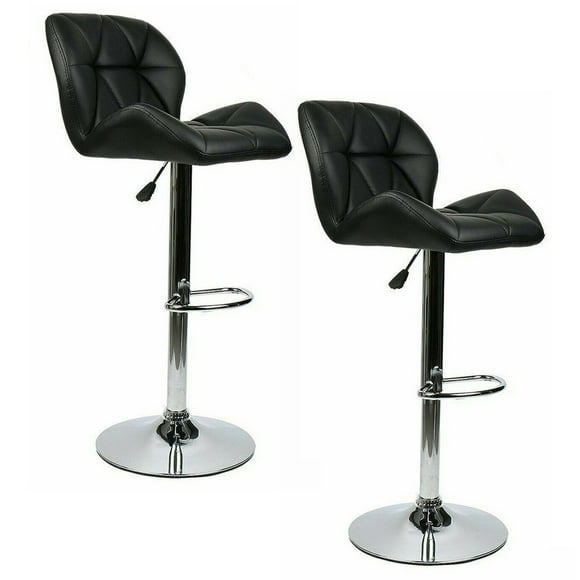 Pack 2 Silla Alta Bar Acolchada Negro