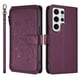 thumbnail image 2 of Funda Cartera Mariposa para [Samsung Galaxy S24 Ultra] con Soporte y Cremallera Violeta, 2 of 6
