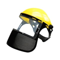 Ioensy - Máscara De Protección Facial, Visera Facial Ligera Y Transpirable Para Trabajo De Molienda, Corte, Amarillo