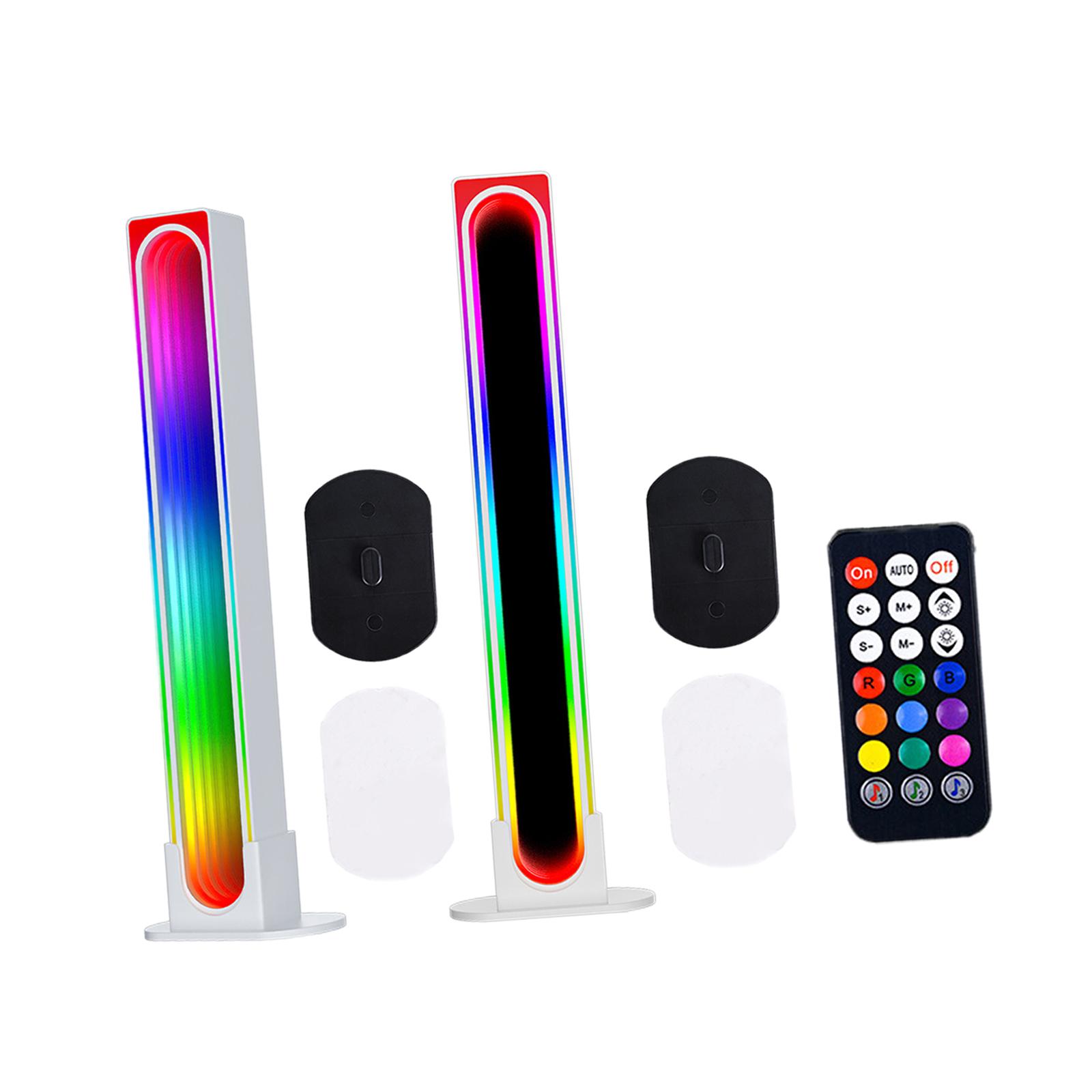 Magideal - Barra De Luz Led Rgb Sincronizada Con Música, 16 Millones De Colores, Accesorios Para Juegos, Retroiluminación De Tv, Iluminación Ambiental Para Pelíc Blanco