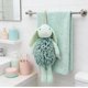 thumbnail image 3 of Toalla mano bolita felpa conejo secado rápido diseño animal 3D baño verde, 3 of 8