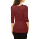thumbnail image 3 of INSPIRE CHIC Top de Mujer con Cuello Alto, Manga Larga, Decoración de Botones, Frente Fruncido, Ajuste Regular, Pulóver Talla M Burdeos, 3 of 7