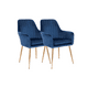 thumbnail image 1 of Pack 2 Poltronas Sitial Murano Con Patas Doradas - Azul, 1 of 3