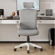 thumbnail image 2 of Silla Escritorio Ergonómica con Reposacabezas Apoyabrazos Ajustables y Malla Transpirable Blanca, 2 of 6