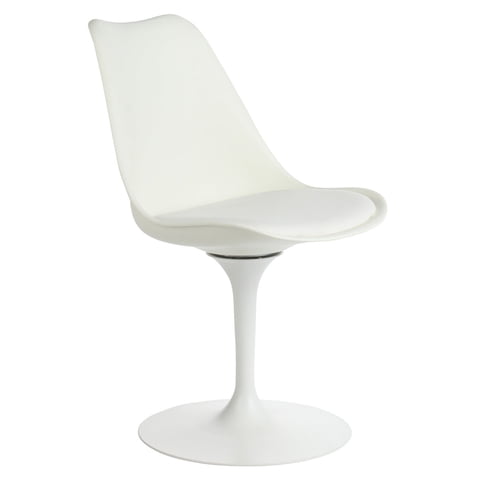 Habita2 Chile - Silla Tulip Giratoria Con Pedestal Blanco Iron - Blanco
