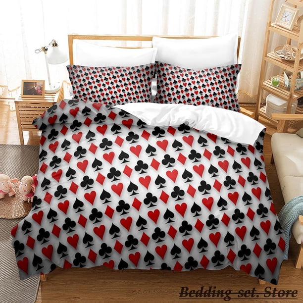 HIGH CARD Poker Bedding Set Bed Set Adult Kid Bedroom Duvetcover Setsparure de lit Bed