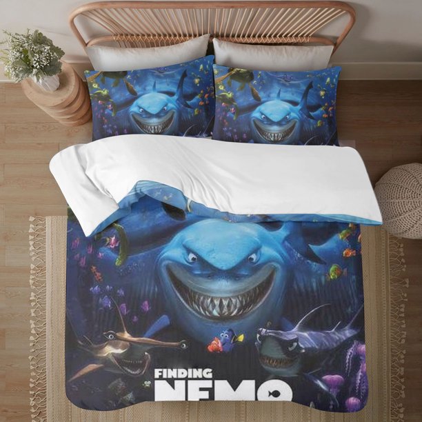 Finding Nemo 3-Piece Bedding Set For Kids Boys Girls Adult Cartoon Warm Cute Fashion Holiday Present Gift Bed Sheets