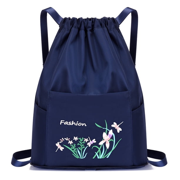 Casual Oxford Cloth Backpack Flower Embroidered Shoulder School Book Bags Women Daily Travel Anti-theft Bagpack Vintage Rucksack