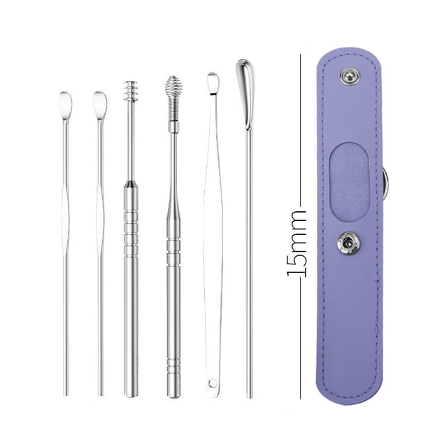 6PCS Ear Cleaner Wax Removal Tool Earpick Sticks Earwax Remover Curette Ear Pick Cleaning Ear Cleanser Spoon Health Care Earpick