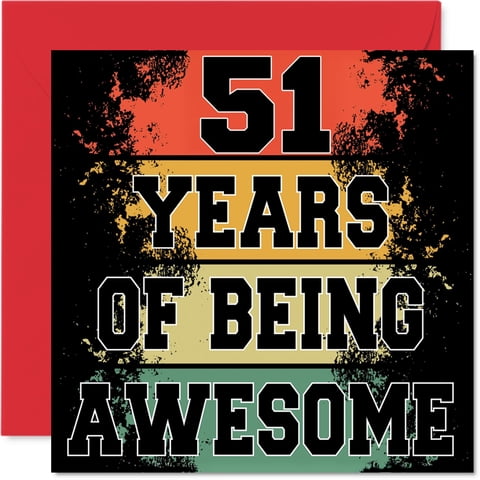 Tarjeta De Cumpleaños Stuff4 51St Birthday Being Awesome 51 Years